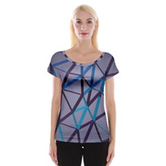 3d Lovely Geo Lines 2 Cap Sleeve Top by Uniqued