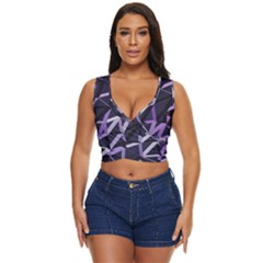 3d Lovely Geo Lines Vi Women s Sleeveless Wrap Top by Uniqued