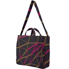 3d Lovely Geo Lines Xi Square Shoulder Tote Bag by Uniqued