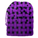 Weaved bubbles at Strings, purple, violet color Drawstring Pouch (3XL) View2
