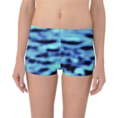Blue Waves Flow Series 4 Reversible Boyleg Bikini Bottoms by DimitriosArt