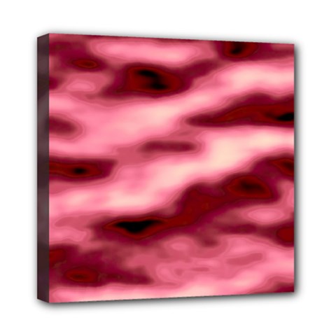 Pink  Waves Flow Series 5 Mini Canvas 8  X 8  (stretched) by DimitriosArt