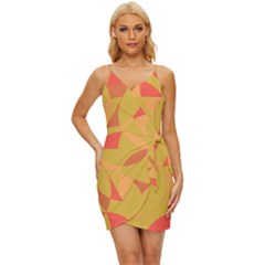 Abstract Pattern Geometric Backgrounds   Wrap Tie Front Dress by Eskimos