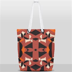 Abstract Pattern Geometric Backgrounds   Full Print Rope Handle Tote (small) by Eskimos