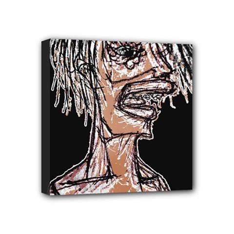 Sketchy Style Drawing Zombie Woman Mini Canvas 4  X 4  (stretched)