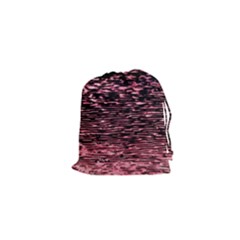 Pink  Waves Flow Series 11 Drawstring Pouch (xs) by DimitriosArt