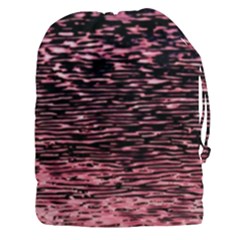 Pink  Waves Flow Series 11 Drawstring Pouch (3xl) by DimitriosArt