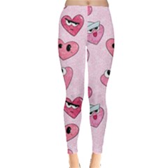 Emoji Heart Leggings  by SychEva