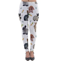 Cute Bunny Lightweight Velour Leggings by SychEva