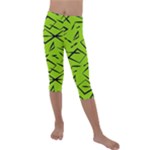 Abstract pattern geometric backgrounds   Kids  Lightweight Velour Capri Leggings 