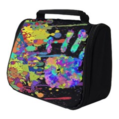 Crazy Multicolored Each Other Running Splashes Hand 1 Full Print Travel Pouch (small) by EDDArt
