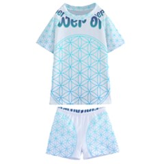 Flower Of Life  Kids  Swim Tee And Shorts Set by tony4urban