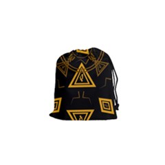 Abstract Pattern Geometric Backgrounds   Drawstring Pouch (xs) by Eskimos