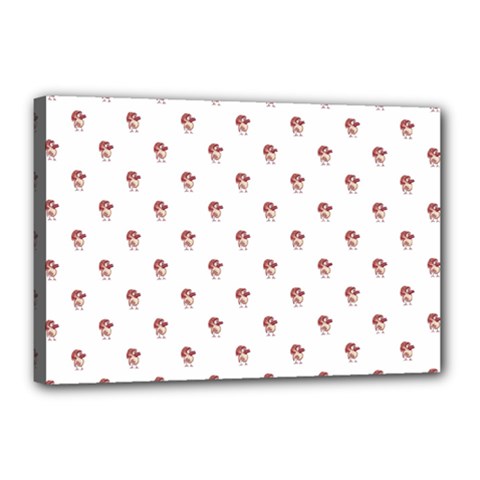 Weird Fantasy Bird Drawing Motif Pattern Canvas 18  X 12  (stretched) by dflcprintsclothing