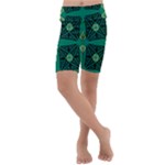 Abstract pattern geometric backgrounds   Kids  Lightweight Velour Cropped Yoga Leggings