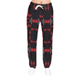 Abstract pattern geometric backgrounds   Women velvet Drawstring Pants