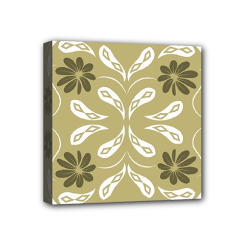 Folk Flowers Print Floral Pattern Ethnic Art Mini Canvas 4  X 4  (stretched) by Eskimos