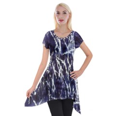Abstract Light Games 5 Short Sleeve Side Drop Tunic by DimitriosArt