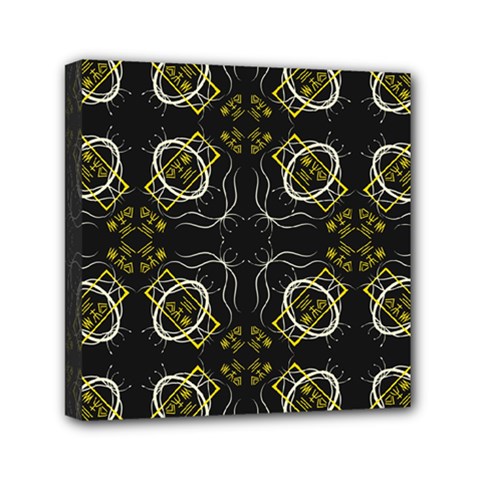 Abstract Pattern Geometric Backgrounds   Mini Canvas 6  X 6  (stretched) by Eskimos