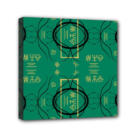 Abstract Pattern Geometric Backgrounds   Mini Canvas 6  X 6  (stretched) by Eskimos