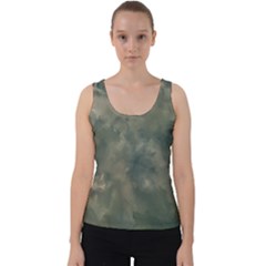 Algae Texture Patttern Velvet Tank Top by dflcprintsclothing