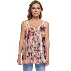 Pink Desire Casual Spaghetti Strap Chiffon Top by DimitriosArt