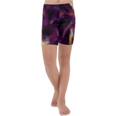 Requiem  Of The Purple Stars Kids  Lightweight Velour Capri Yoga Leggings by DimitriosArt