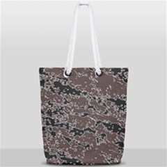 Brown And Black Abstract Vivid Texture Full Print Rope Handle Tote (small) by dflcprintsclothing