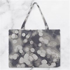 Gray Circles Of Light Zipper Medium Tote Bag by DimitriosArt