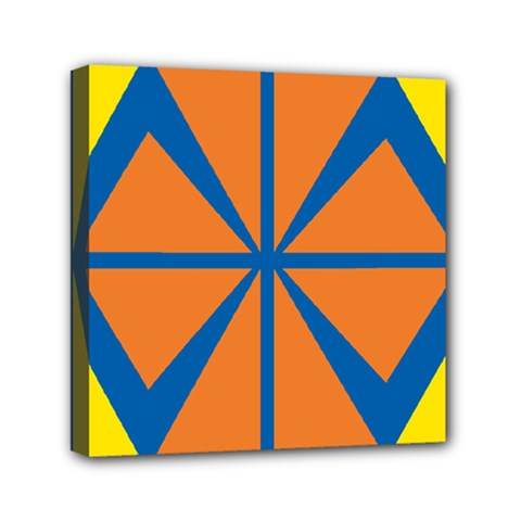 Abstract Pattern Geometric Backgrounds   Mini Canvas 6  X 6  (stretched) by Eskimos