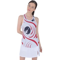 Folk Flowers Print Floral Pattern Ethnic Art Racer Back Mesh Tank Top by Eskimos
