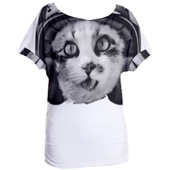 Biker Cat Women s Oversized Tee by wamdesign