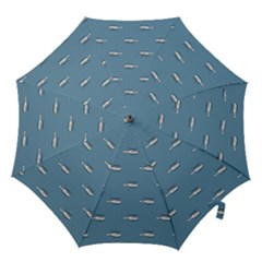 Cartoon Sketchy Helicopter Drawing Motif Pattern Hook Handle Umbrellas (large) by dflcprintsclothing