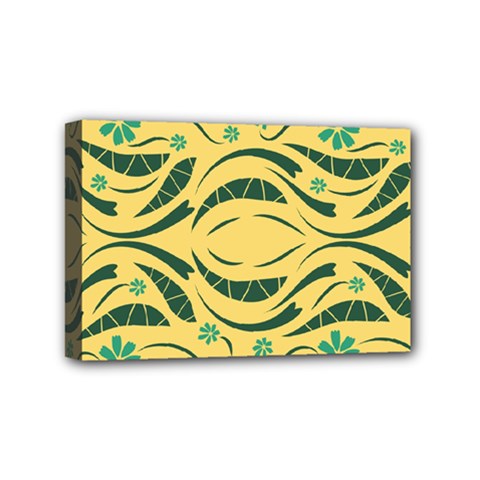 Folk Flowers Print Floral Pattern Ethnic Art Mini Canvas 6  X 4  (stretched) by Eskimos
