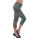 Paris Words Motif Colorful Pattern Lightweight Velour Capri Leggings  View4