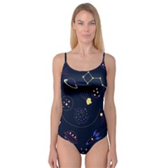 Cartoon-space-seamless-pattern-vectors Camisole Leotard 