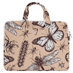 Vintage-drawn-insect-seamless-pattern Macbook Pro13  Double Pocket Laptop Bag