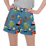 Seamless-pattern-with-sailing-cartoon Ripstop Shorts