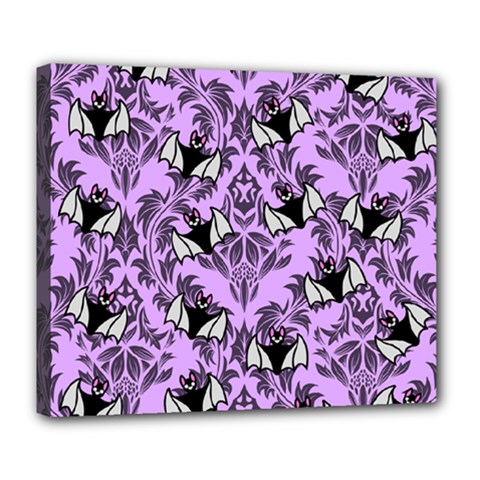 Purple Bats Deluxe Canvas 24  X 20  (stretched)