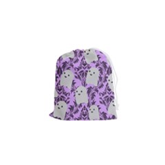 Purple Ghosts Drawstring Pouch (xs) by NerdySparkleGoth