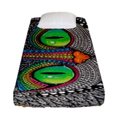 Alice In Wonderland Cat Fitted Sheet (single Size) by artworkshop