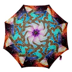 Browning Deer Glitter Galaxy Hook Handle Umbrellas (small) by artworkshop