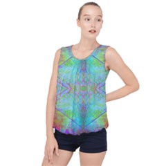 Watercolor Thoughts Bubble Hem Chiffon Tank Top