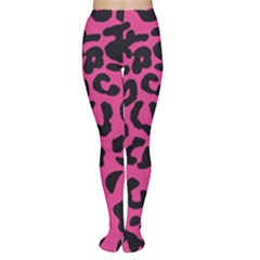 Leopard Print Jaguar Dots Pink Neon Tights by ConteMonfrey