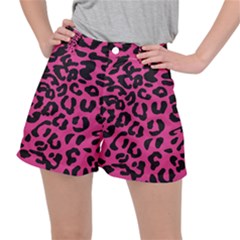 Leopard Print Jaguar Dots Pink Neon Ripstop Shorts by ConteMonfrey