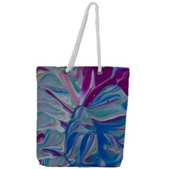 The Painted Shell Full Print Rope Handle Tote (large) by kaleidomarblingart