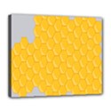 Hexagons Yellow Honeycomb Hive Bee Hive Pattern Deluxe Canvas 24  x 20  (Stretched) View1