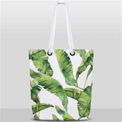 Sheets Tropical Plant Palm Summer Exotic Full Print Rope Handle Tote (small) by artworkshop