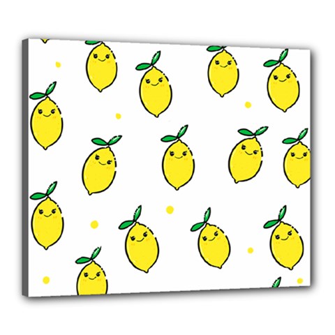 Pattern Lemon Texture Canvas 24  X 20  (stretched) by artworkshop