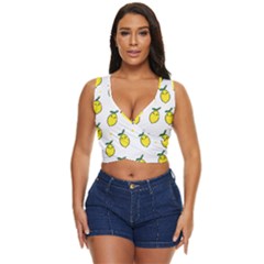 Pattern Lemon Texture Women s Sleeveless Wrap Top by artworkshop